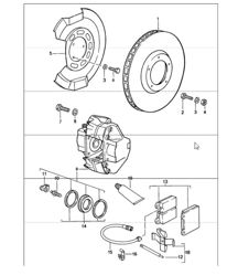 assale anteriore freno 911 CARRERA 1987-89