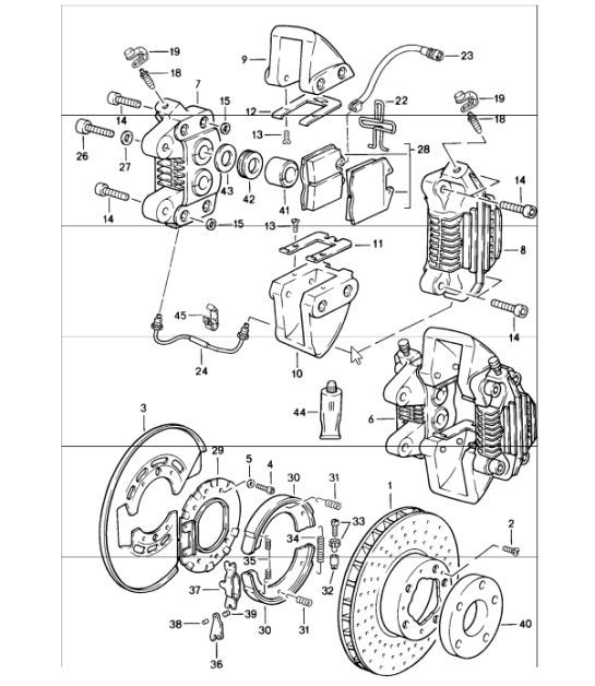 Diagram 603-05 Porsche 991 (911) MK2 2016-2019 Wheels, Brakes