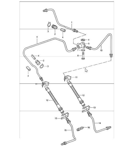 Diagram 604-10 Porsche Boxster 986/987/981（1997 年 - 2016 年） 车轮、制动器