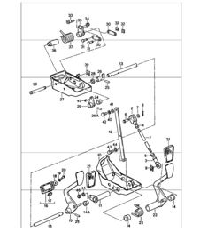 pedals for RIGHT HAND DRIVE 911 CARRERA 19787-89 / TURBO 1989-