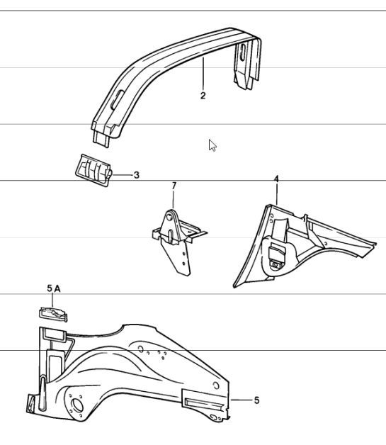 Diagram 801-25 Porsche 996 C2 3.4L 1997-08/01 Carrozzeria