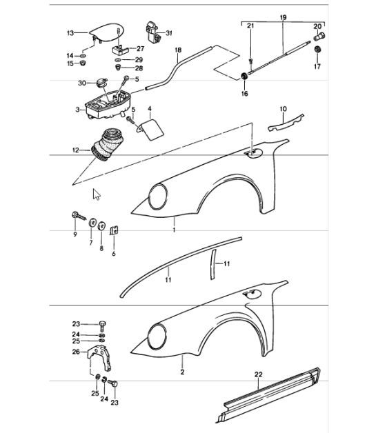 Diagram 801-31 Porsche Cayenne V6 3.0L Gasolina 353Cv 