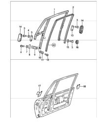deurruitframe 911 COUPE 1987-89