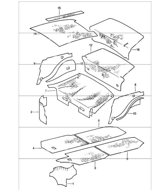Diagram 807-15 Porsche Boxster 986/987/981 (1997-2016) Body