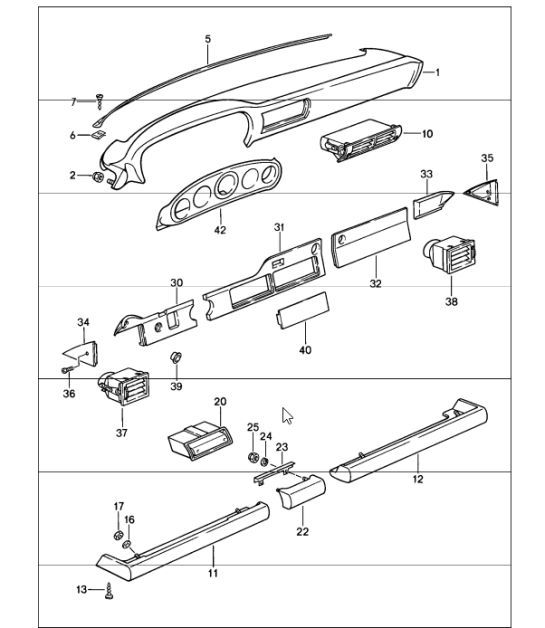 Diagram 809-00 Porsche Panamera S V6 Turbo 3.0L 2WD Executive Carrosserie