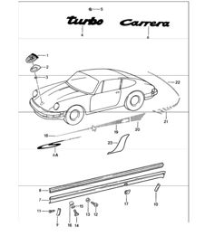 decorative fittings 911 1987-89