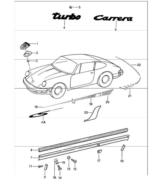 Diagram 810-00 Porsche 911 & 912 (1965-1989) Body