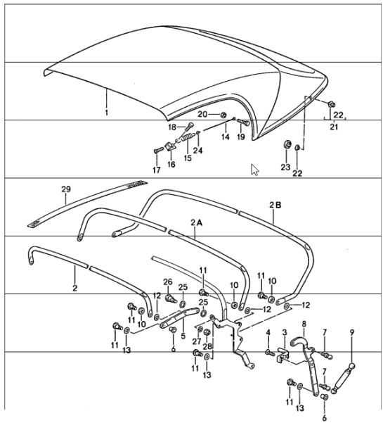 Diagram 811-31 Porsche 911/912 (1965-1989) Carrosserie