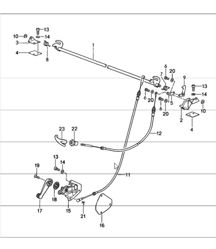 achterbekleding, bedieningsas, losse onderdelen 911 SPEEDSTER 1989