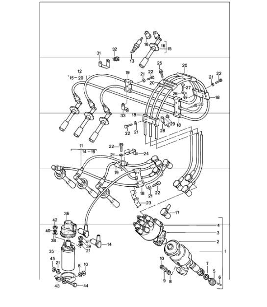 Diagram 901-02 Porsche 968 (1992-1995) Equipo eléctrico