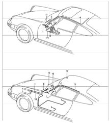 wiring harnesses passenger compartment body 911 1987-89