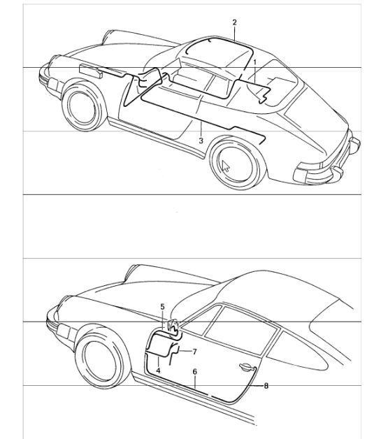 Diagram 902-16 Porsche 997 (911) MK1 2005-2008 Electrical equipment