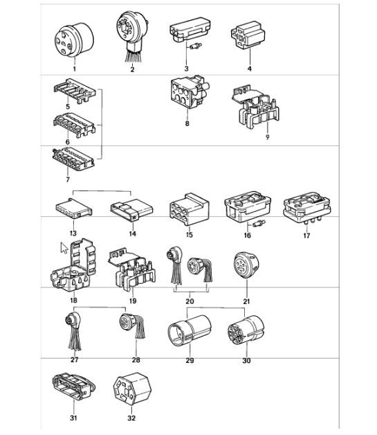 Diagram 902-62 Porsche 911/912 (1965-1989) Materiale elettrico