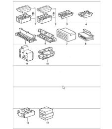 connector housing 8-pole /  9-pole 911 1987-89