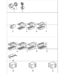 connector housing 10-pole until 22-pole 911 1987-89