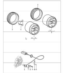 compteur de vitesse 911 1987-89