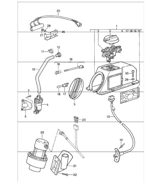 Diagram 908-00 Porsche Cayman 987C/981C（2005-2016 年） 电子设备