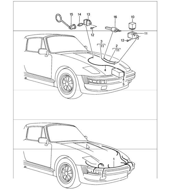 Diagram 980-10 Porsche 996 C4S 3.6L 09/01-2005 电子设备