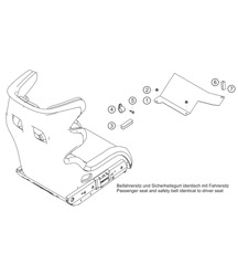 Sedile passeggero 911 (991) GT3 CUP 2016