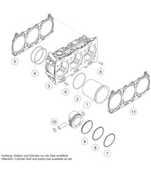 Cilinder en zuiger 911 (991) GT3 CUP 2016