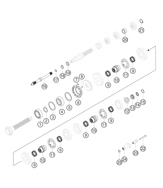 Bearings and sleeves 911 (991) GT3 CUP 2016