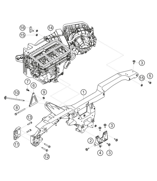 Support frame + blower 911 (991) GT3 CUP 2016