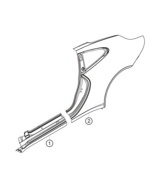 Sheet metal parts side 911 (991) GT3 CUP 2016