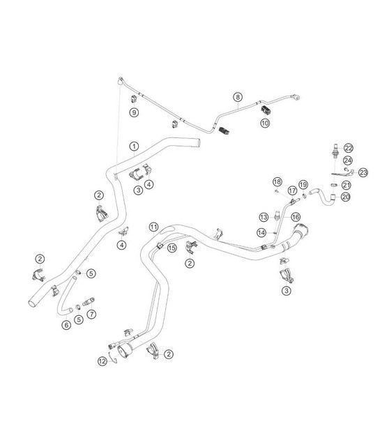 rear water circuit 911 (991) GT3 CUP 2018 - 2019