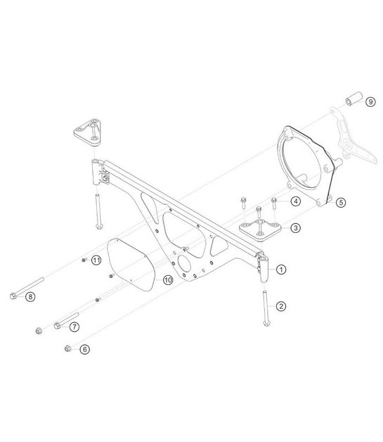 Diagram 1.1-25 Porsche 997 MK1 GT3 2007-09 Engine
