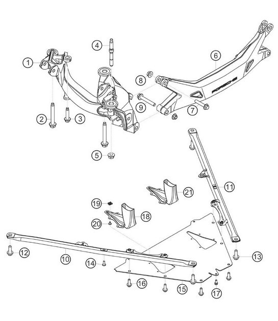 Diagram 5.5-01 Porsche 955 Cayenne 3.2L V6 2003-06 Rear Axle