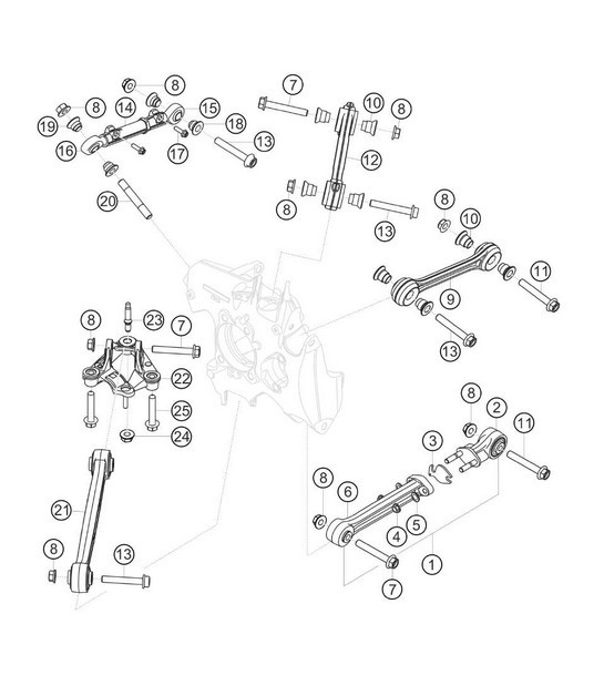 Diagram 5.5-02 Porsche 955 Cayenne 3.2L V6 2003-06 Rear Axle