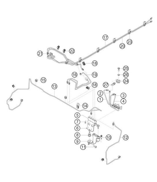 brake lines front 911 (991) GT3 CUP 2018 - 2019
