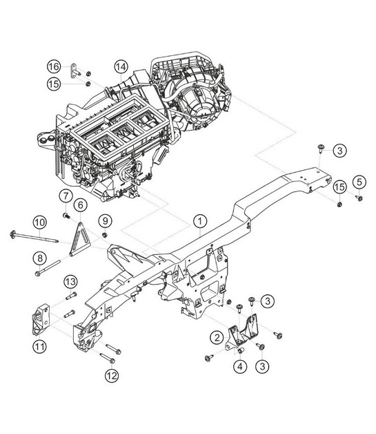 Support frame + Blower 911 (991) GT3 CUP 2018 - 2019