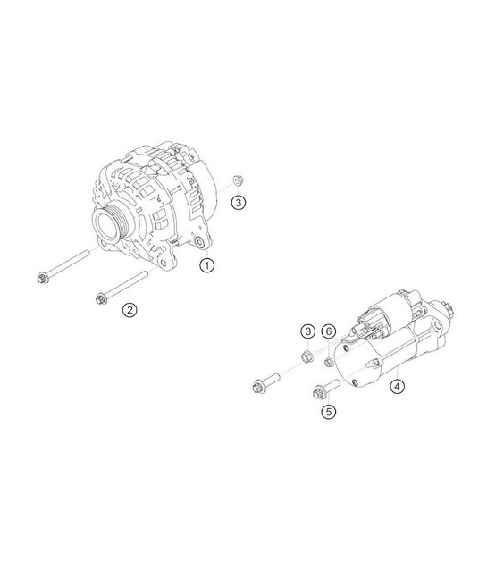 Generator and Starter 911 (991) GT3 CUP 2018 - 2019