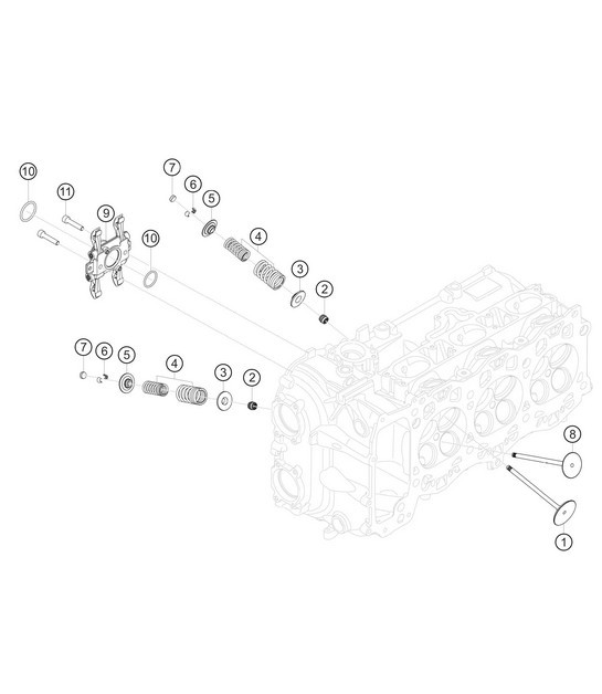 Diagram 1.1-07 Porsche 997 (911) MK2 2009-2012 Engine
