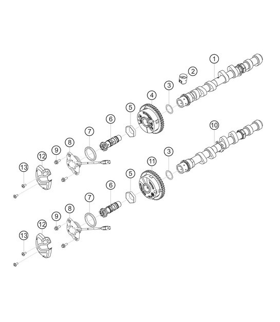 Diagram 1.1-08 Porsche 997 (911) MK2 2009-2012 Engine
