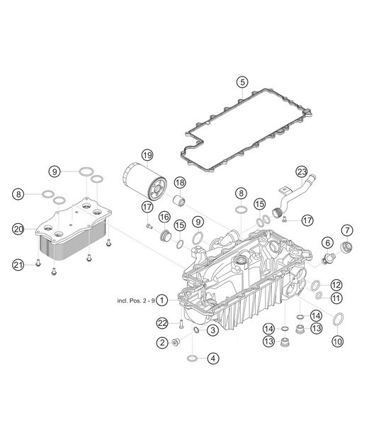 Diagram 1.1-10 Porsche 997 (911) MK2 2009-2012 Engine