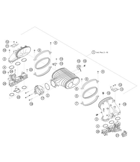 Diagram 1.1-22 Porsche 997 (911) MK2 2009-2012 Engine