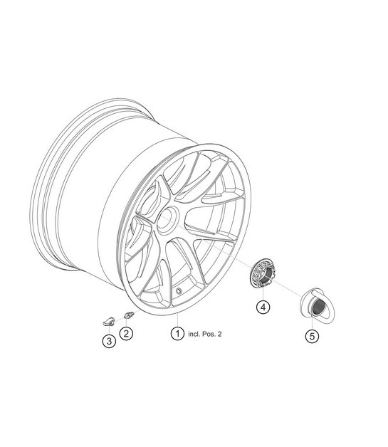 Diagram 6.6-01 Porsche Cayman S 3.4L 987C 2005-08 Wheels, Brakes