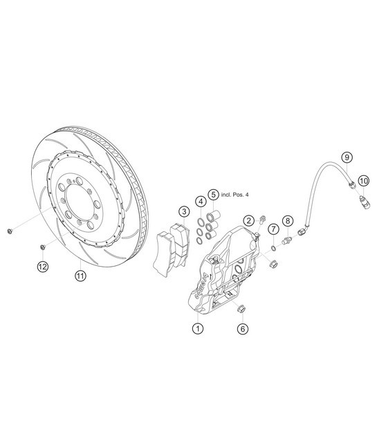 Diagram 6.6-02 Porsche Cayman S 3.4L 987C 2005-08 Wheels, Brakes