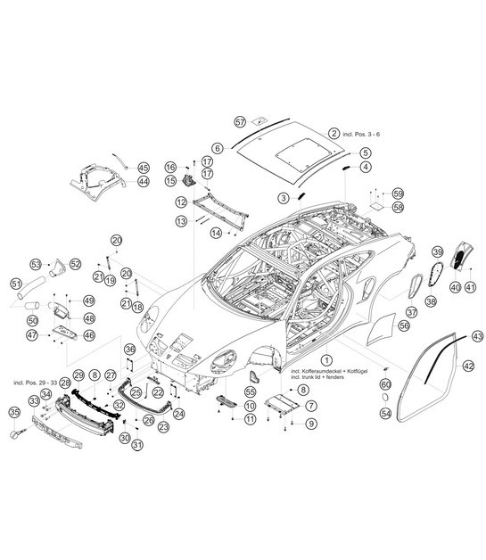 Diagram 8.8-01 Porsche Cayenne 3.6L 2007>> Body