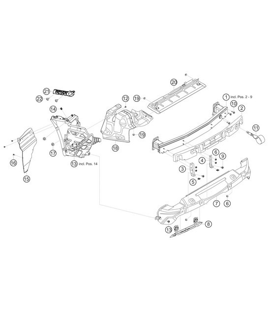 Diagram 8.8-12 Porsche Cayman 987C/981C (2005-2016) Body