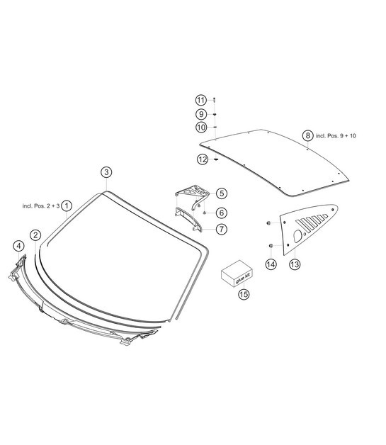 Diagram 8.8-16 Porsche 992 (911) 2019>> Carrosserie