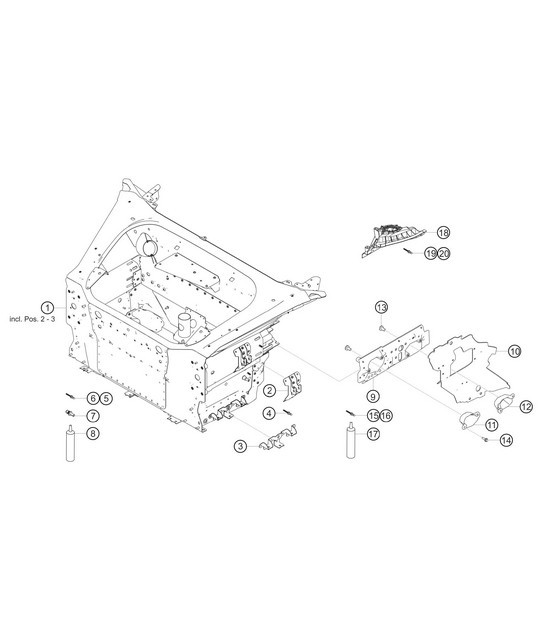 Diagram 8.8-02 Porsche Cayenne S 4.5L V8 2003>> Body