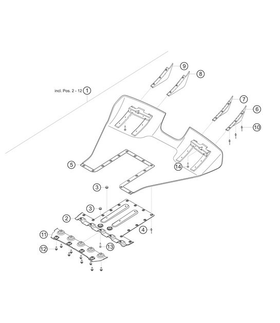 Diagram 8.8-08 Porsche Cayman 987C/981C (2005-2016) Body