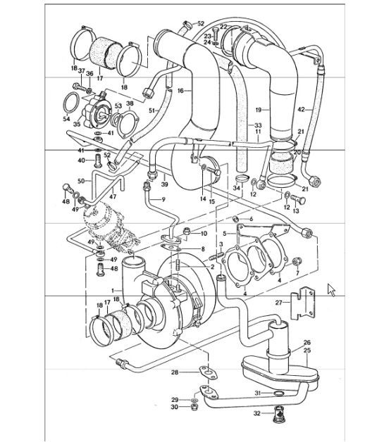 Diagram 202-20 Porsche 911/912 (1965-1989) Système de carburant, système d'échappement