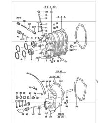 gear housing, transmission cover 911 TURBO 1975-77