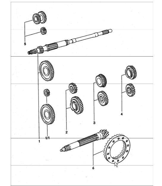 Diagram 303-00 Porsche 991 (911) MK1 2012-2016 Transmission
