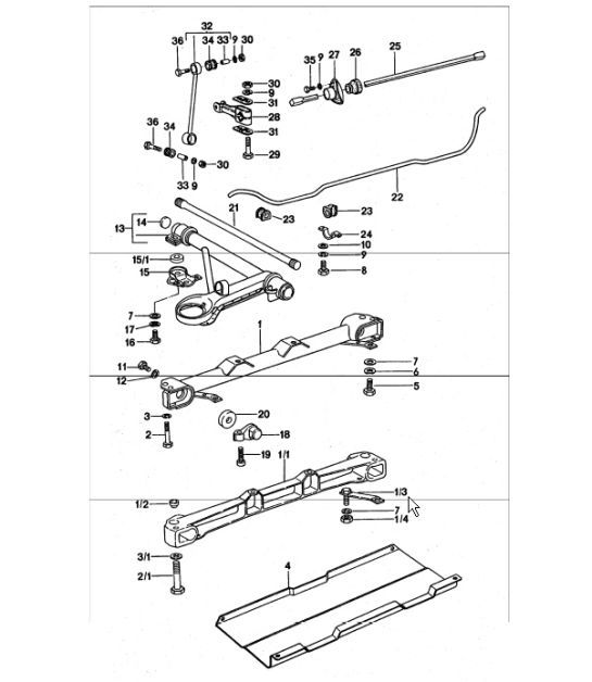 Diagram 401-00 Porsche 996 C4S 3.6L 09/01-2005 前轴、转向 