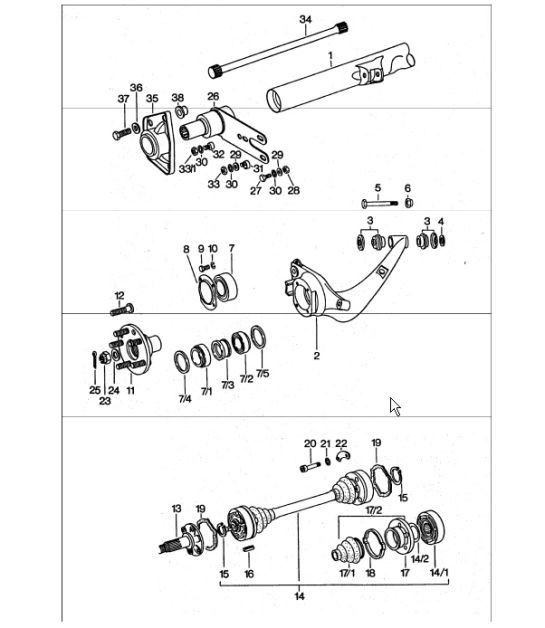 Diagram 501-00 Porsche Cayenne Coupé E-Hybrid V6 3.0L 340CV 